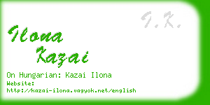 ilona kazai business card